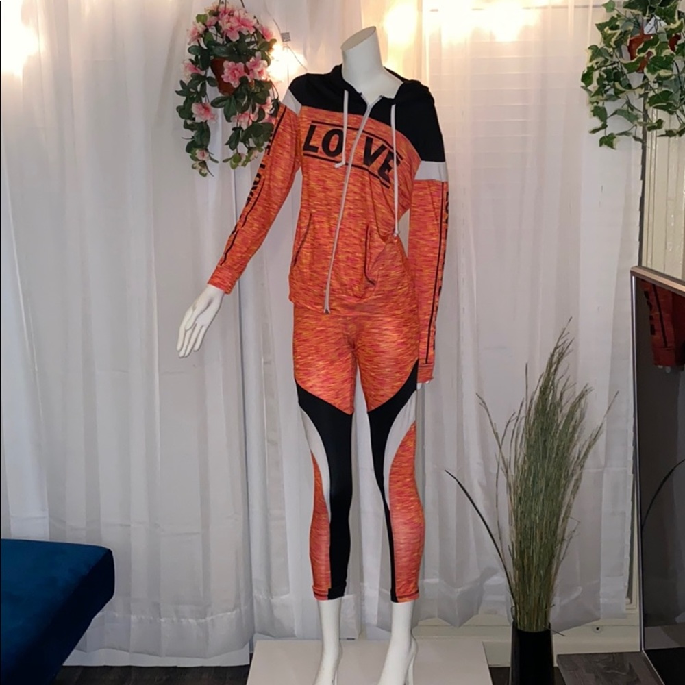 Love” jogging suit...